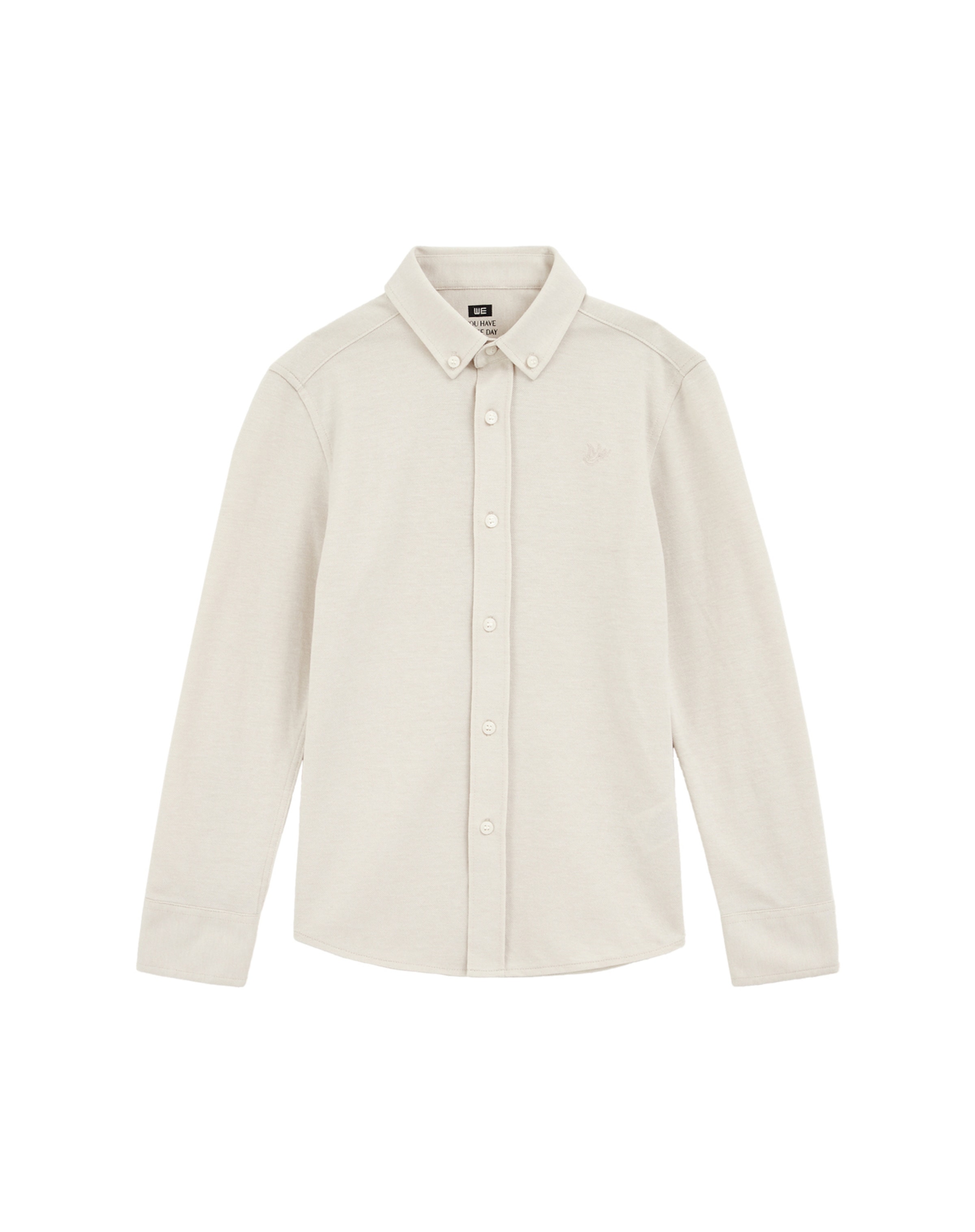 WE Fashion Рубашка в Бежевый: спереди