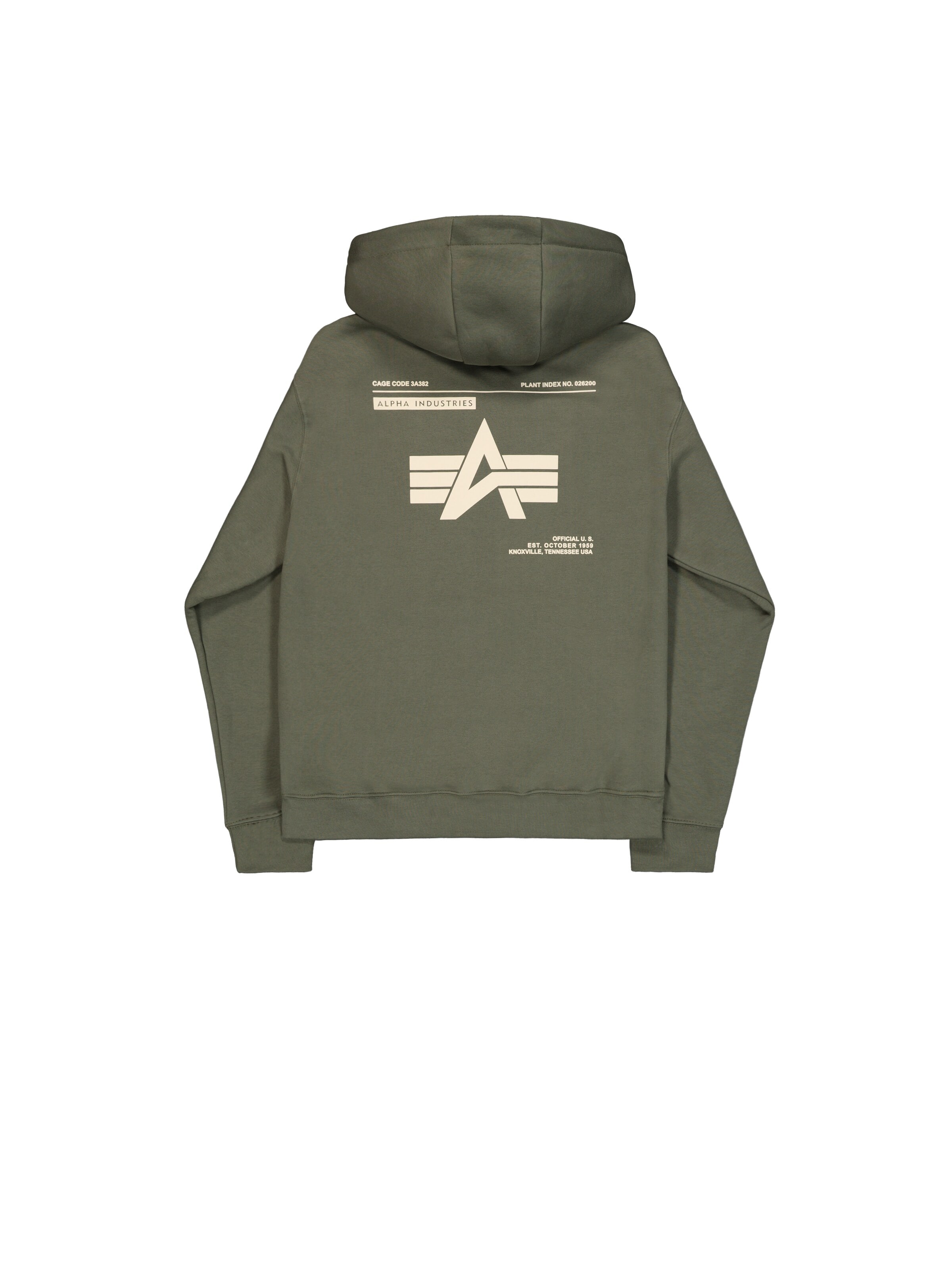 Sweat-shirt 'Label' ALPHA INDUSTRIES en vert