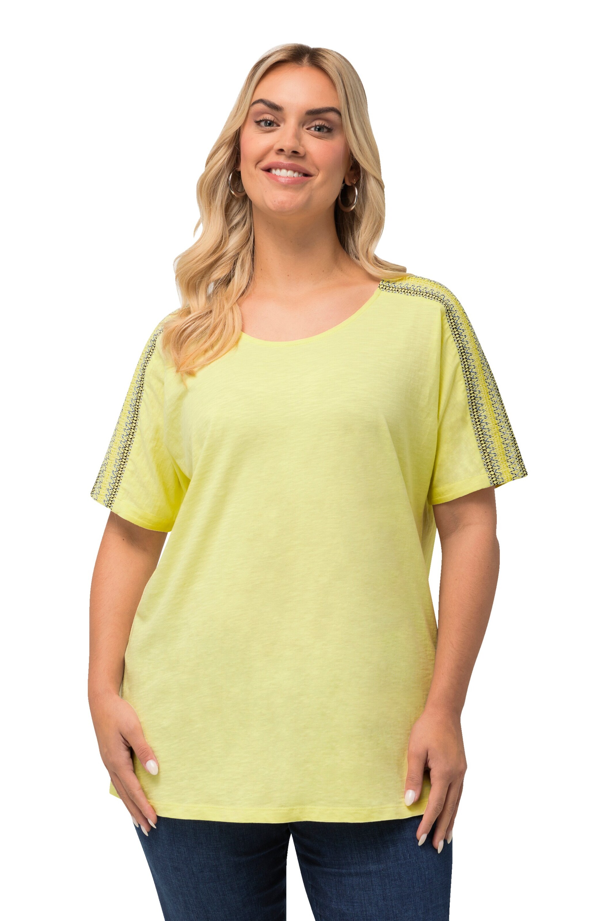 Ulla Popken Shirt in Geel: voorkant