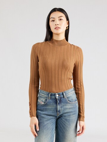 Key Largo Sweater 'WKN GO NEW' in Brown: front