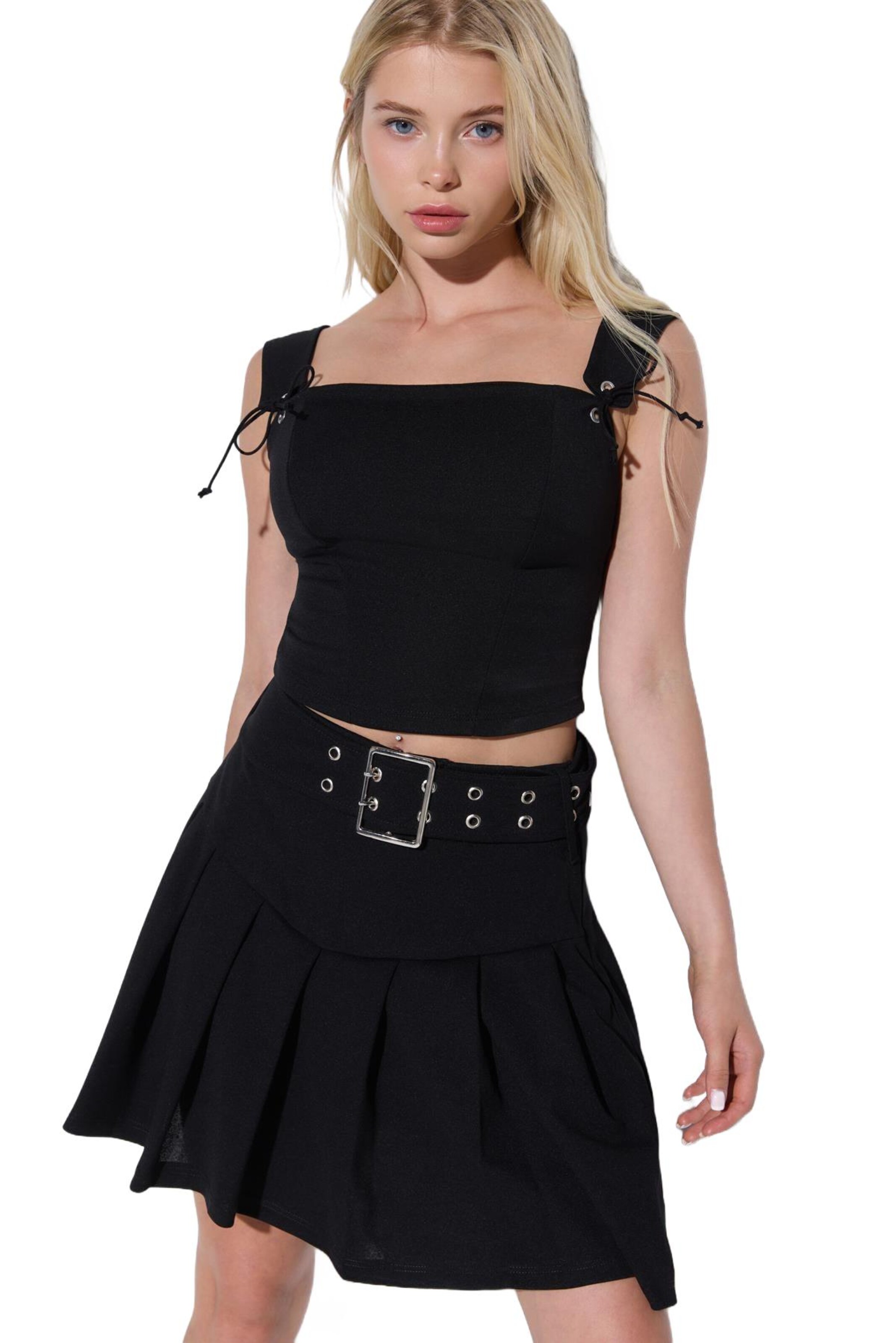 No Matter What Top in Zwart: voorkant