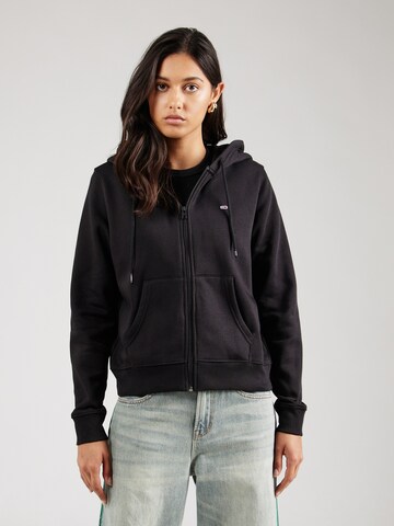 Tommy Jeans Sweat jacket in Black: front