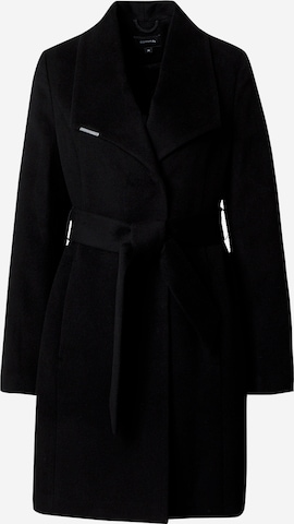 COMMA Between-Seasons Coat in Black: front