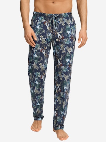 Hanro Pyjamabroek ' Night & Day ' in Blauw: voorkant