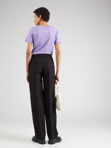 HUGO - Loosefit Pantalón de pinzas 'Hasabu' en negro