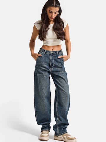 IT'S BASIC Loose fit Jeans 'Skater Mid Rise Jeans' in Blue