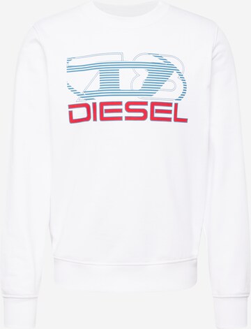 DIESEL Sweatshirt 'S-GINN-K43' in White: front