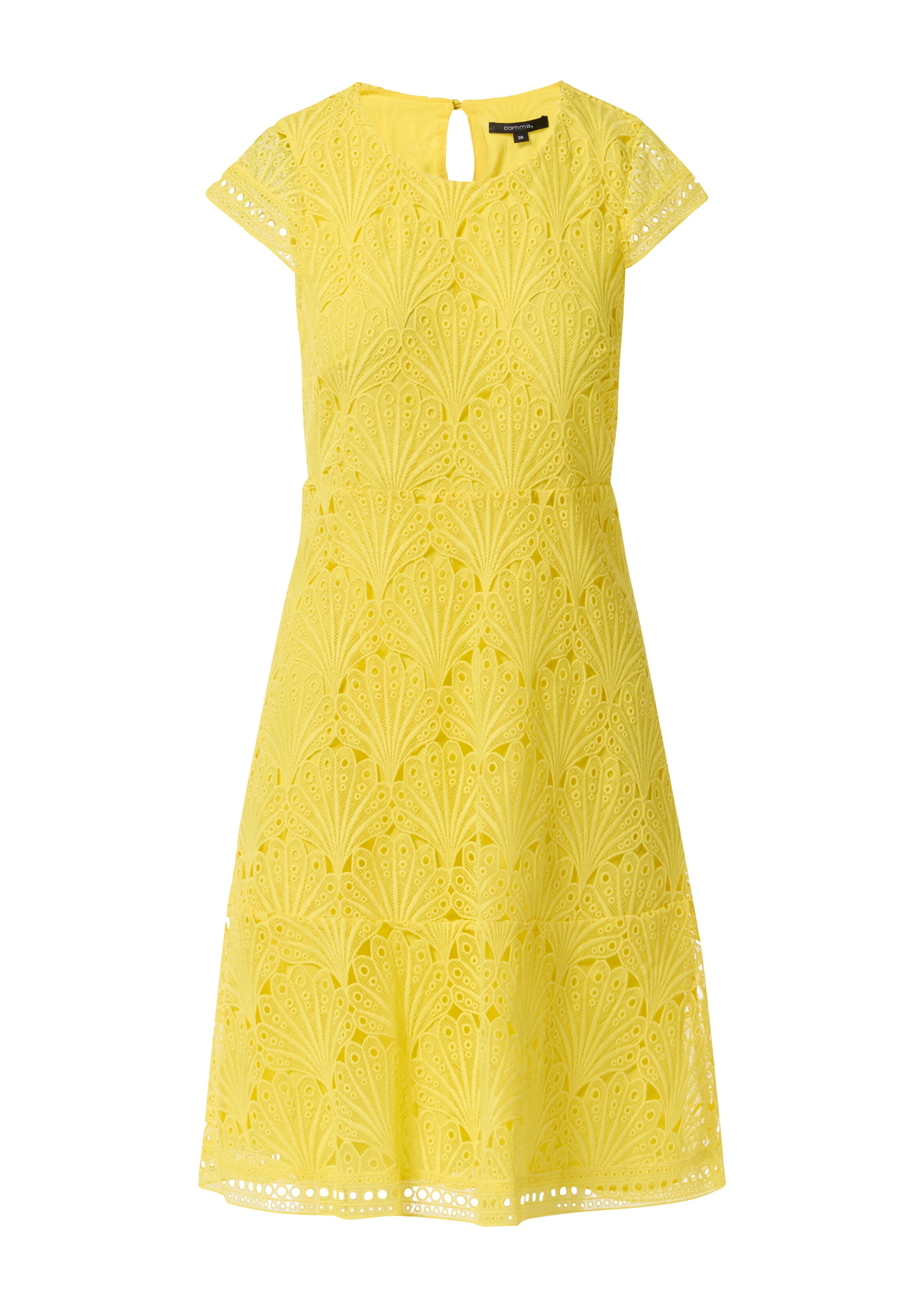 COMMA Kleid in Gelb: Vorderseite