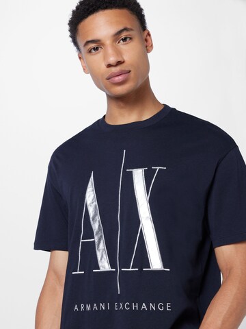 ARMANI EXCHANGE Тениска в синьо