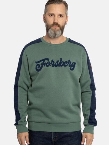 FORSBERG Sweatshirt 'mit Vintage Logo Sweatshirt' in Green
