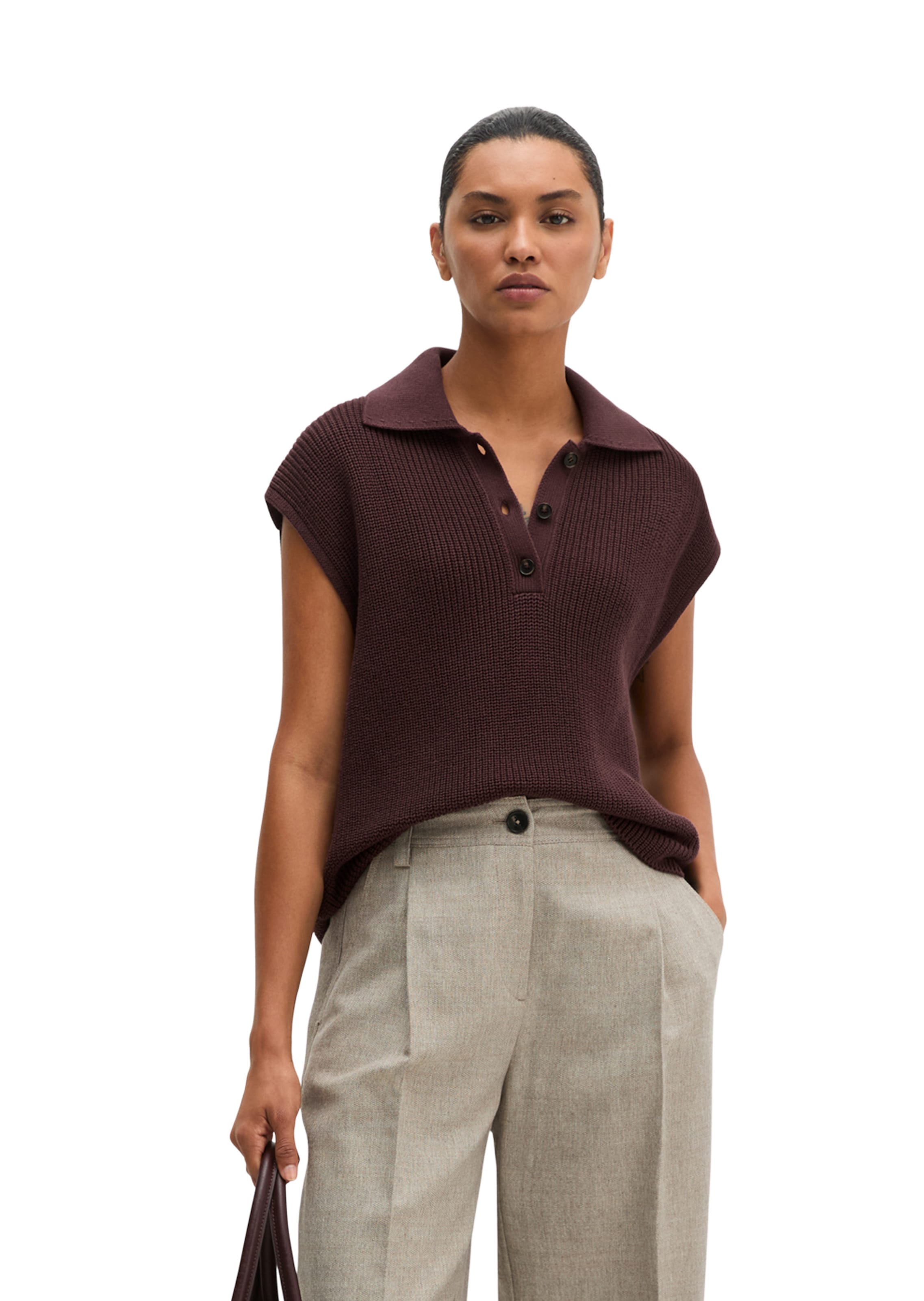 Marc O'Polo Shirt in Rood: voorkant