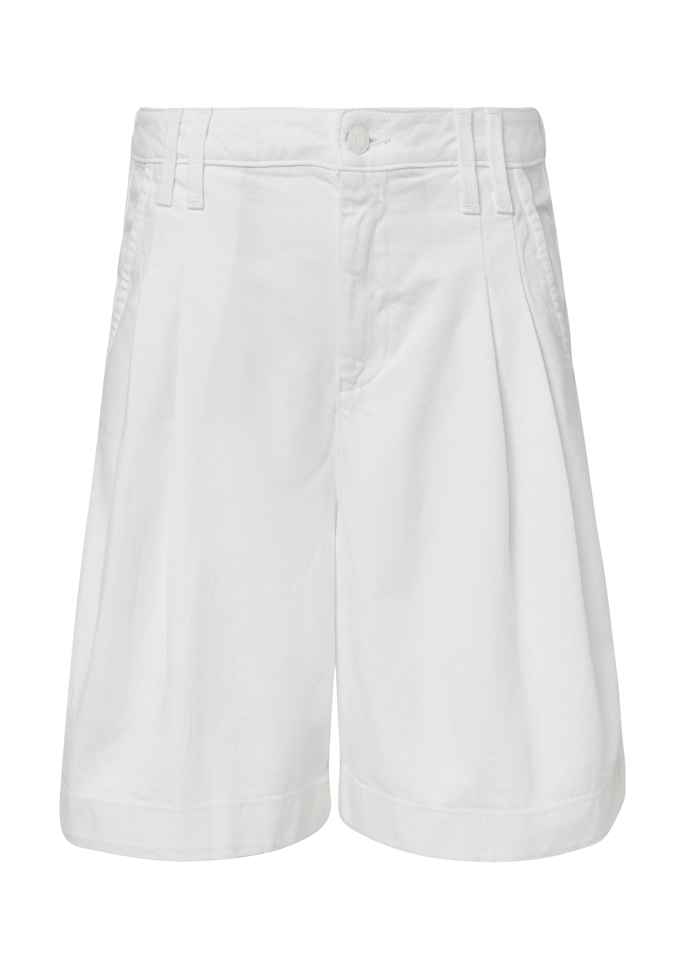 Wide Leg Jean à pince s.Oliver en blanc : devant