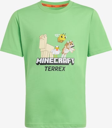ADIDAS TERREX Performance shirt 'Minecraft' in Green: front