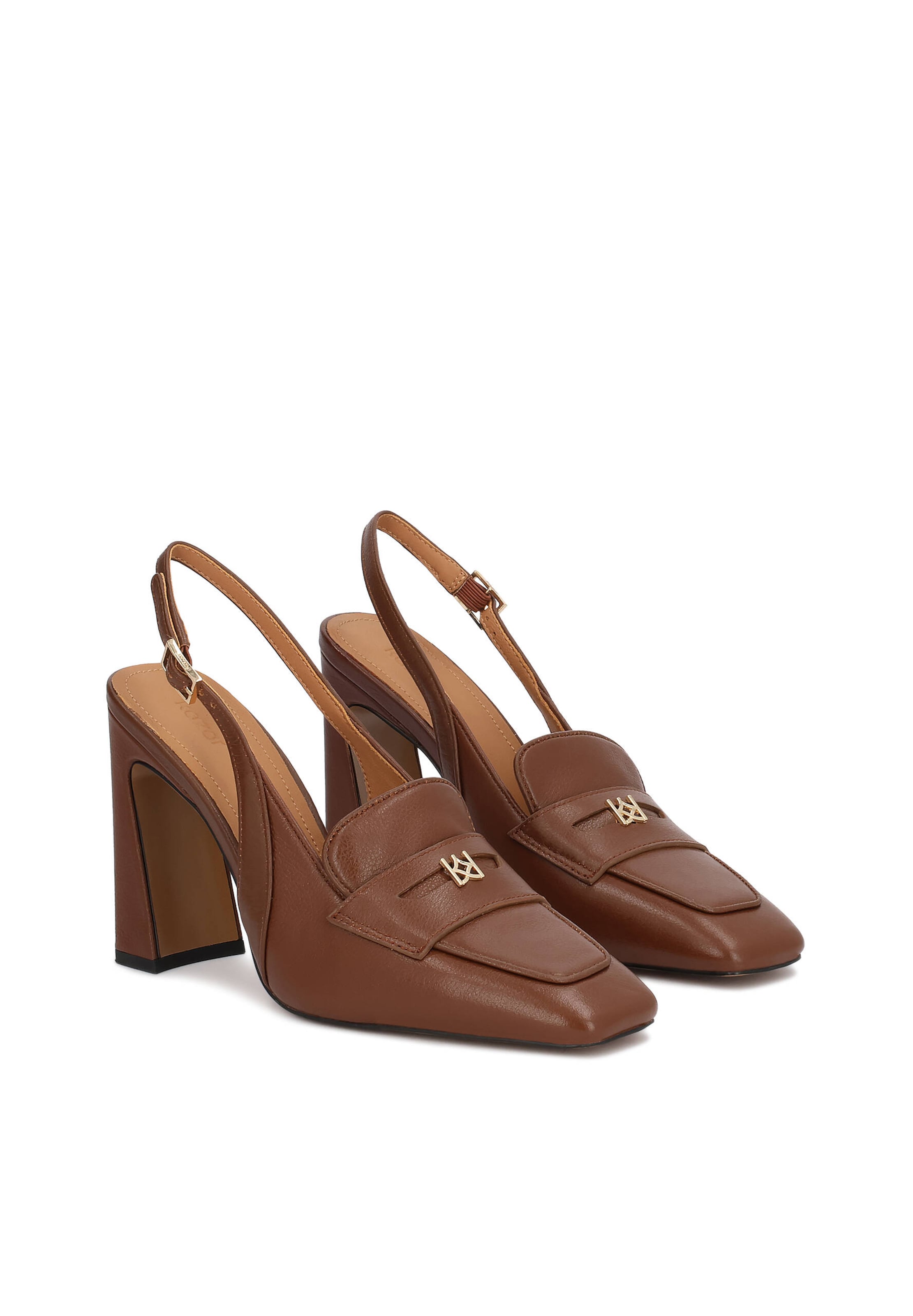 Kazar Slingback Pumps in Brown