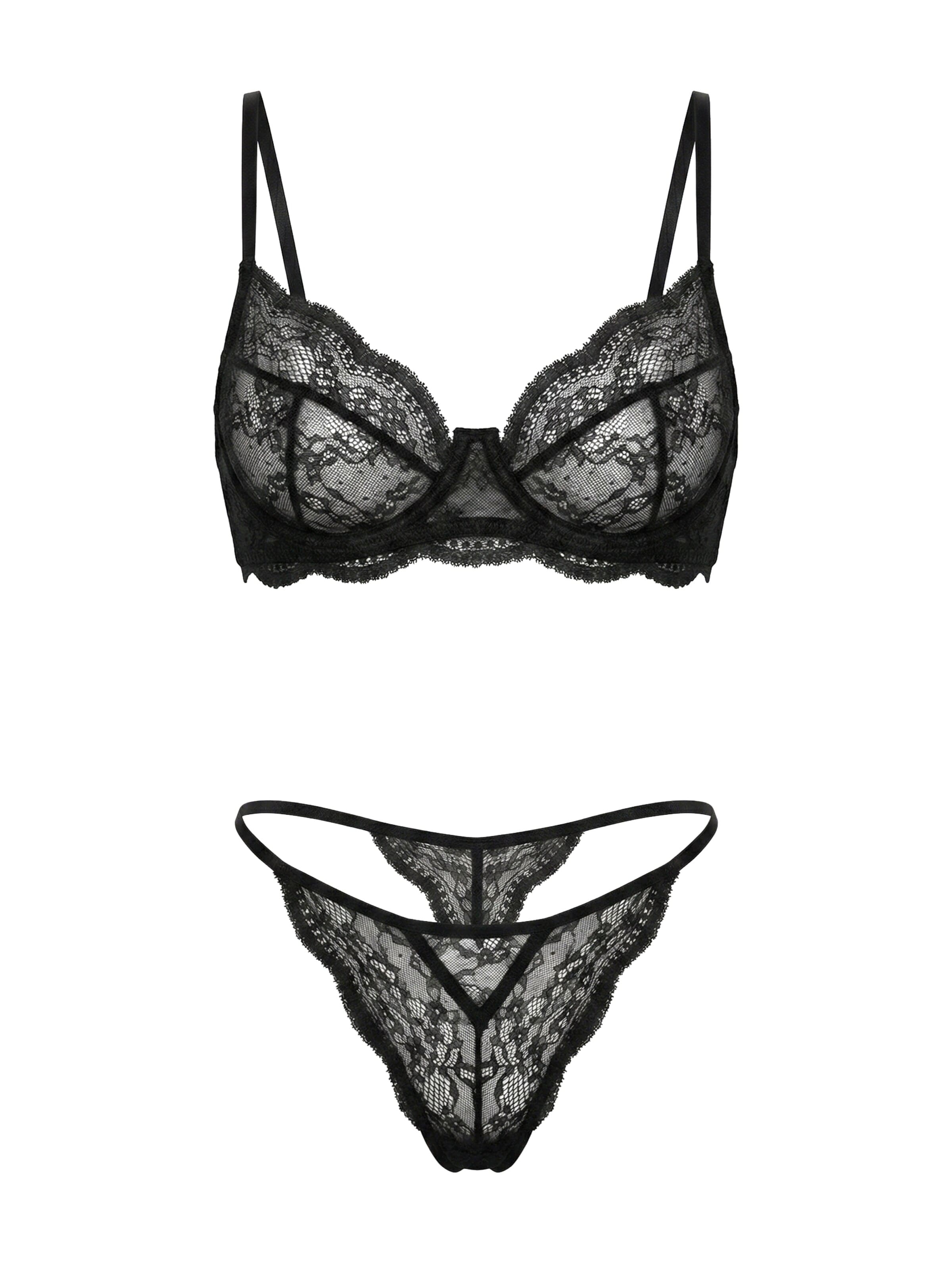 L.BEV Underwear Sets 'Magia' in 75 in Black, Item view