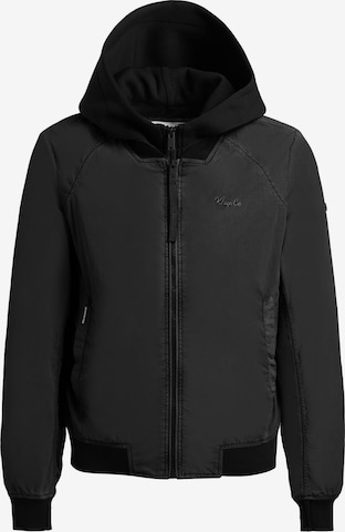 khujo Between-season jacket 'MEETS 2IN1' in Black: front