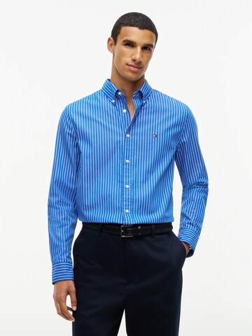 Slim fit Camicia 'FLEX' di TOMMY HILFIGER in blu: frontale