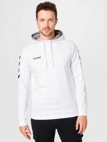 Hummel Αθλητική μπλούζα φούτερ σε λευκό: μπροστά