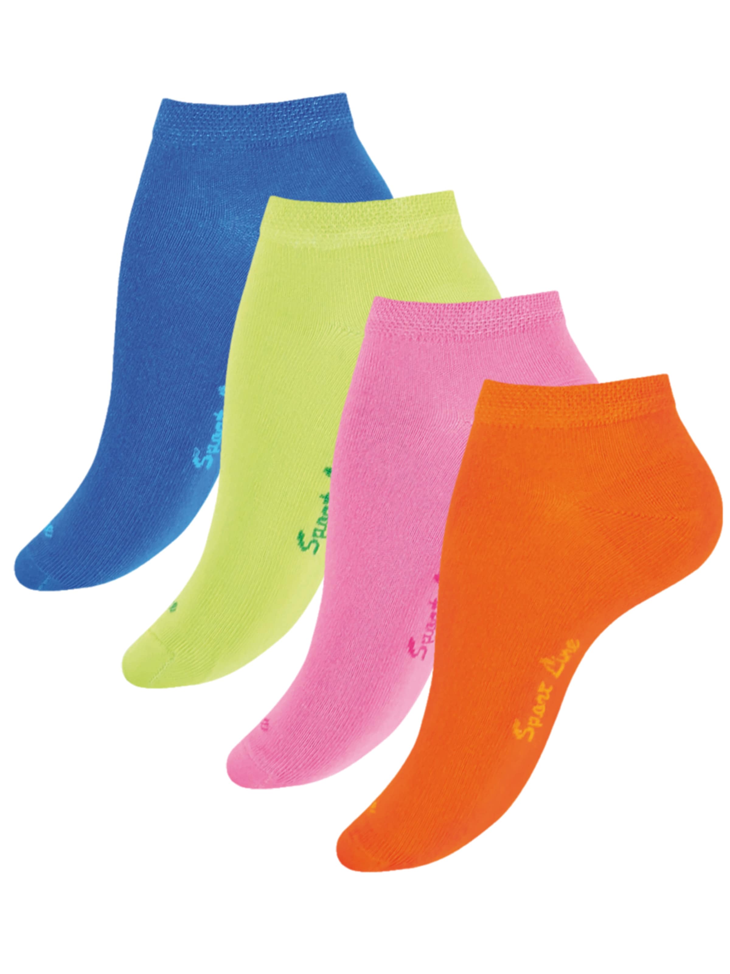Cotton Prime Socken in blau / limone / orange / pink, Produktansicht