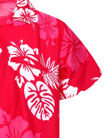 King Kameha Shirt 'Mono Hibiscus' in Pink