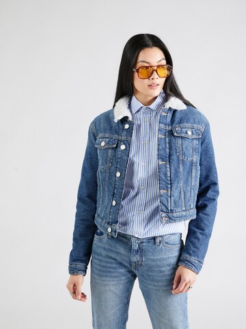 Tommy Jeans Prehodna jakna 'Izzie' | modra barva: sprednja stran