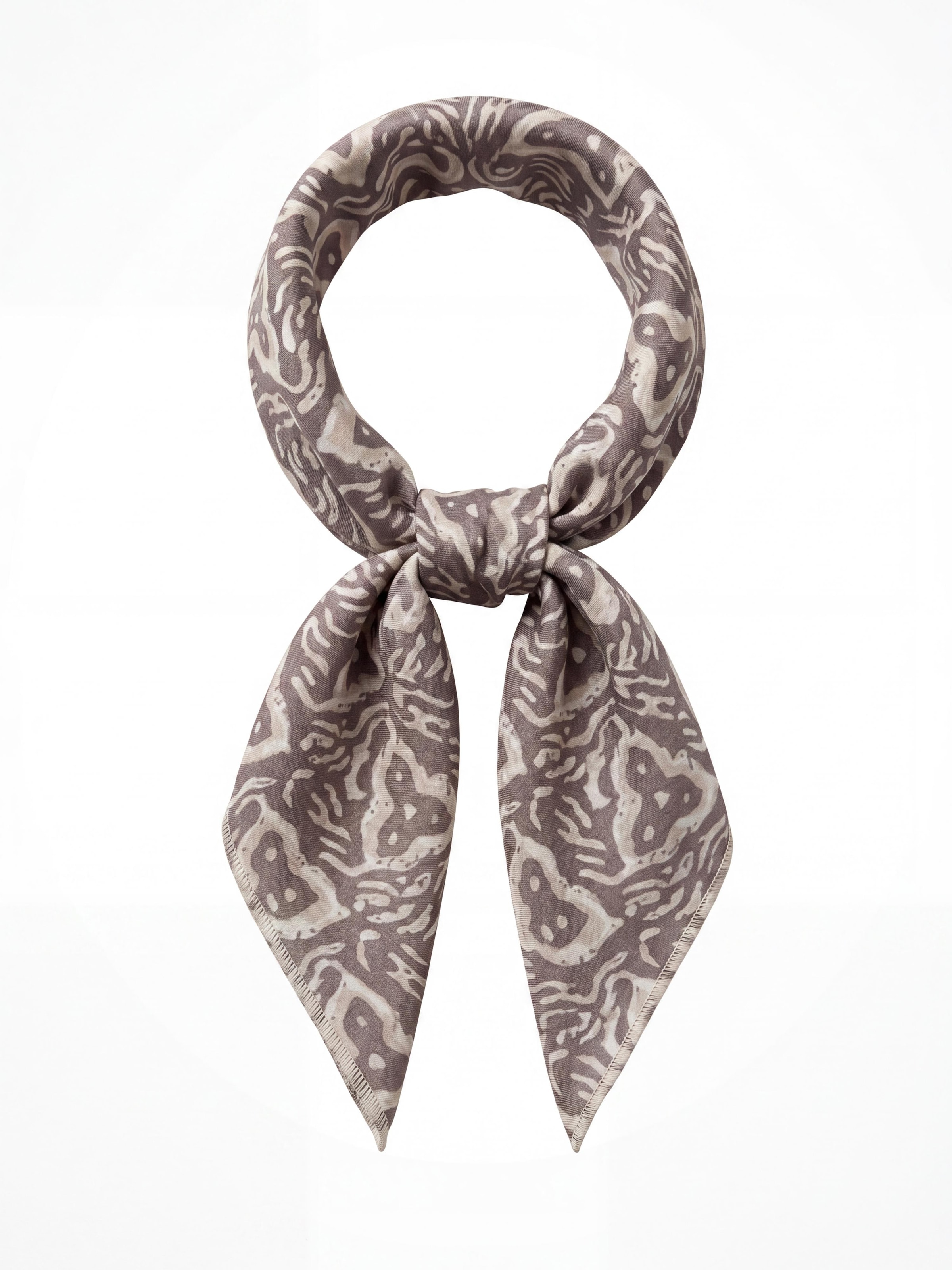wundabaa Scarf 'Voile Bandana 65 x 65' in Beige: front