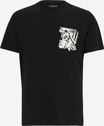 T-Shirt 'Lafayette' Jack & Jones Plus en noir : devant