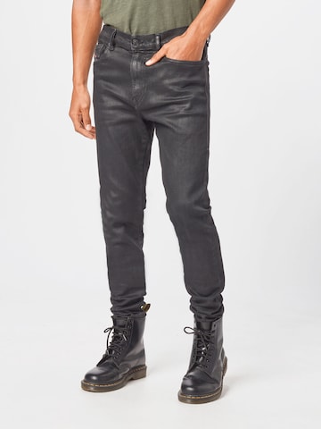 Coupe slim Jean 'D-AMNY-Y' DIESEL en noir : devant