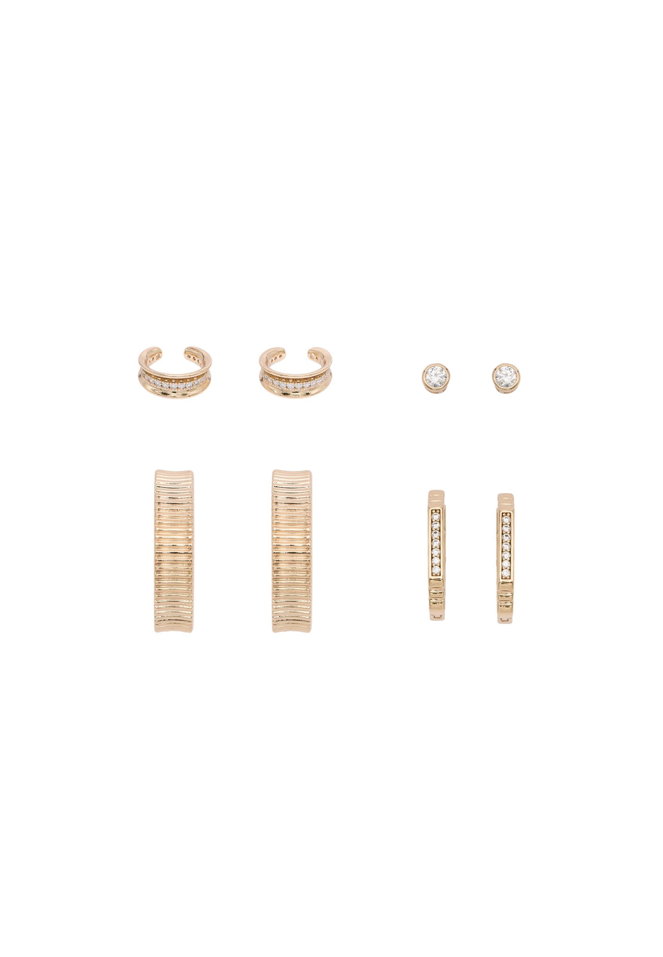 faina - Pendientes en oro: frente