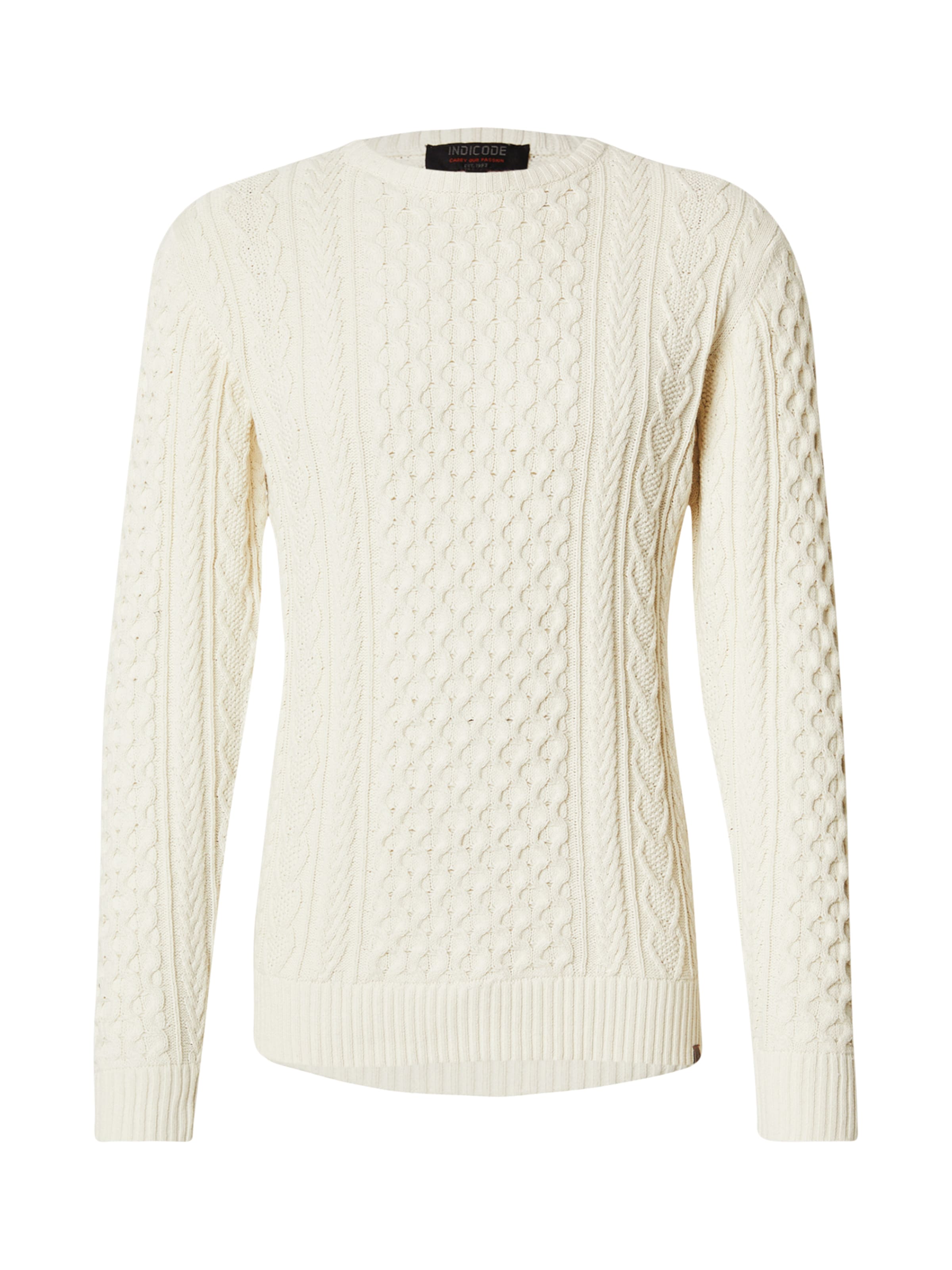 INDICODE JEANS Пуловер &#x27;Belinski&#x27; в бежово: отпред