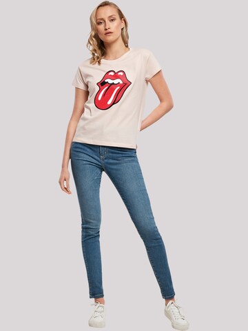 F4NT4STIC T-Shirt 'The Rolling Stones Classic Tongue' in Pink