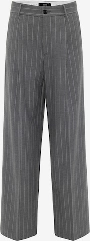 AntiochWide Leg/ Široke nogavice Hlače na crtu - siva boja: prednji dio