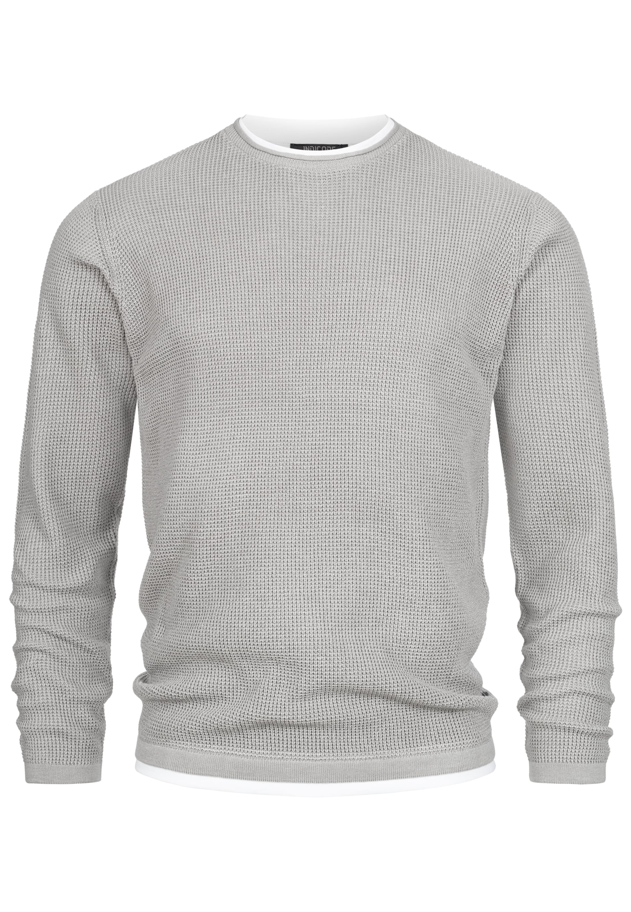 INDICODE JEANS Sweater 'Villads' in Grey: front
