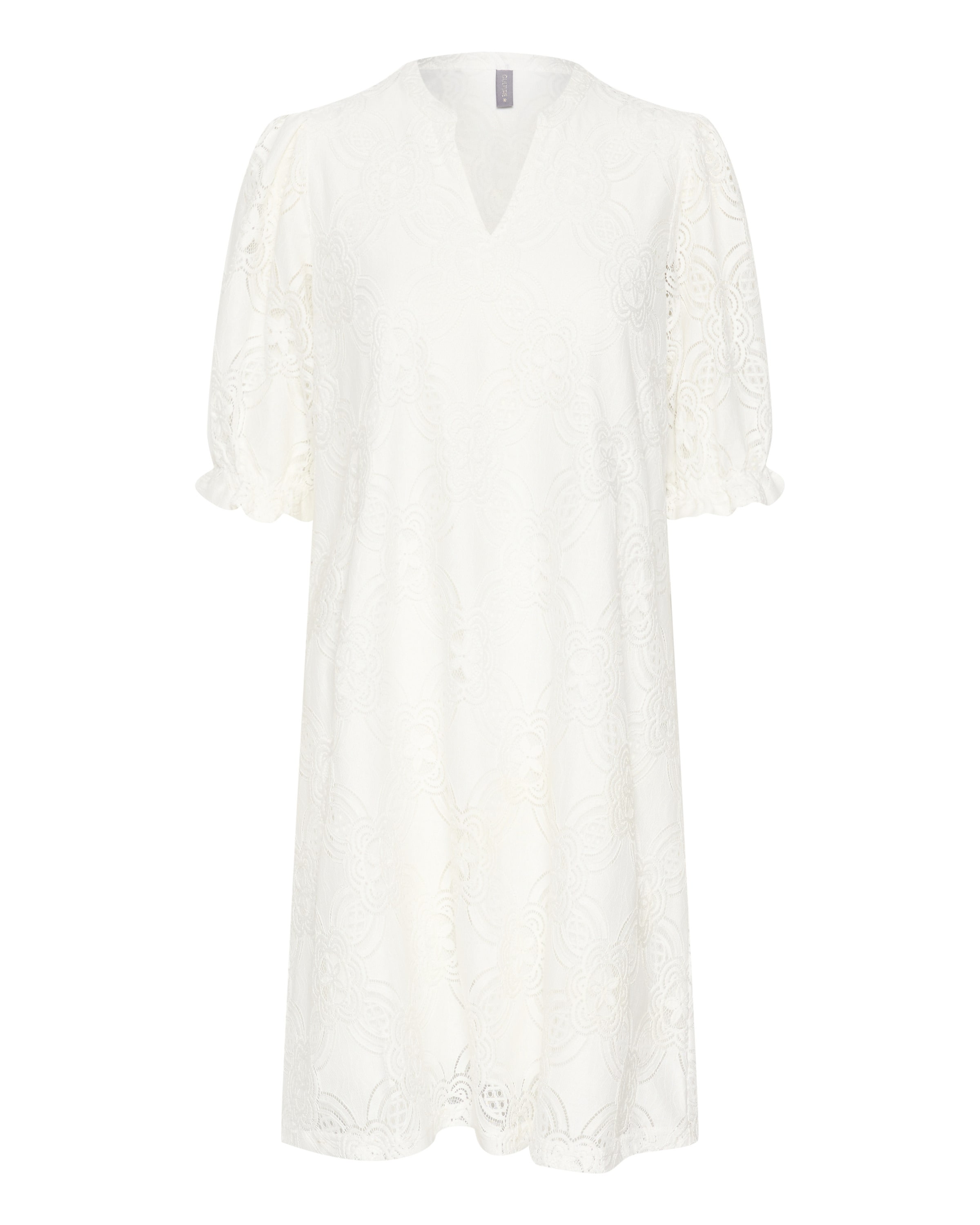 CULTURE Kjole 'Olu ' i hvid: forside