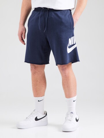 Nike Sportswear Loose fit Trousers 'CLUB ALUMNI' in Blue: front