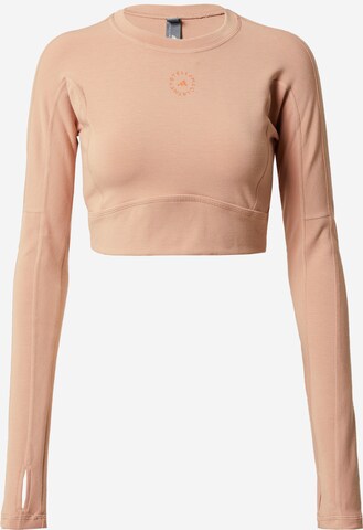 T-shirt fonctionnel ADIDAS BY STELLA MCCARTNEY en beige : devant