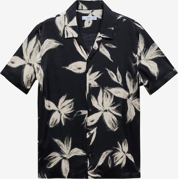 MANGO MAN Regular fit Button Up Shirt 'Mikonos' in Black: front