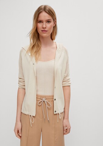 comma casual identity Knit Cardigan in Beige: front