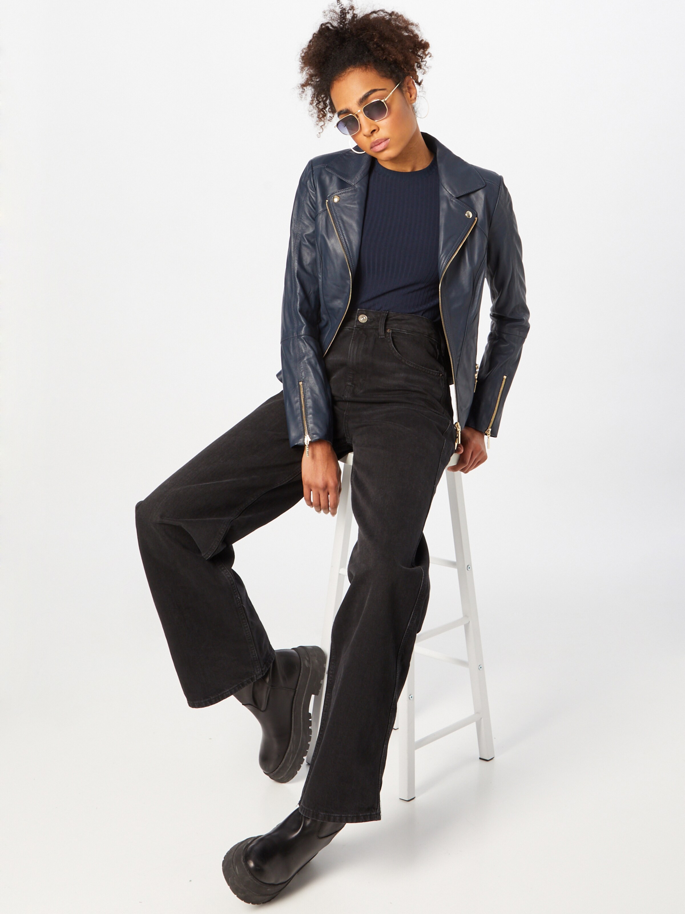Frauen Jacken Studio AR Jacke 'CHERRY' in Dunkelblau - JO27488 Frauen Jacken Studio AR Jacke 'CHERRY' in Dunkelblau - JO27488