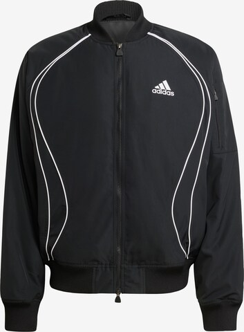 ADIDAS ORIGINALS Sportjacke 'Teamgeist' in Schwarz: Vorderseite