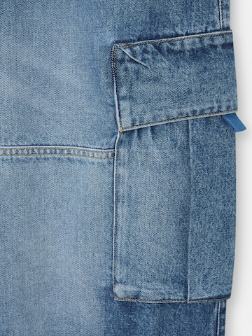 Loosefit Jeans cargo Pull&Bear en bleu