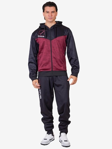 Completo sportivo 'Tuta sportiva Unisex Givova Visa in triacetato TR018 TUTA VISA TRIACETATO GIVOVA' di Givova in nero: frontale