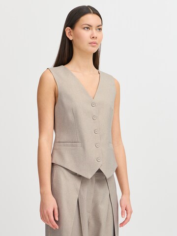 Gilet 'ZIMMIE' ICHI en beige : devant