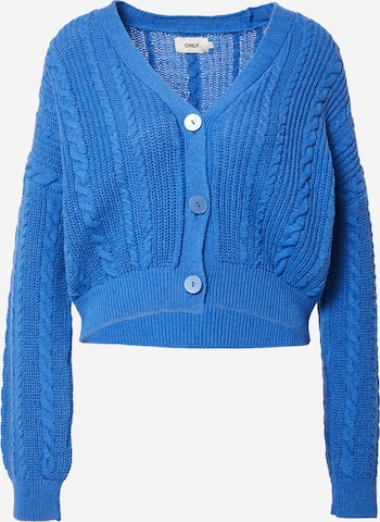 ONLY Knit cardigan 'CARLA' in Blue: front