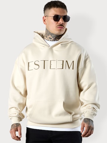 ESTEEM Sweatshirt 'Lettering' in Beige: front