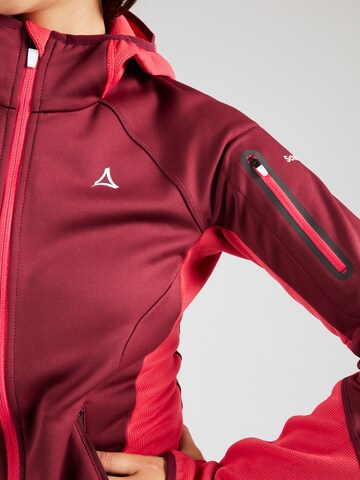 Schöffel Functionele fleece jas 'Lodron' in Rood