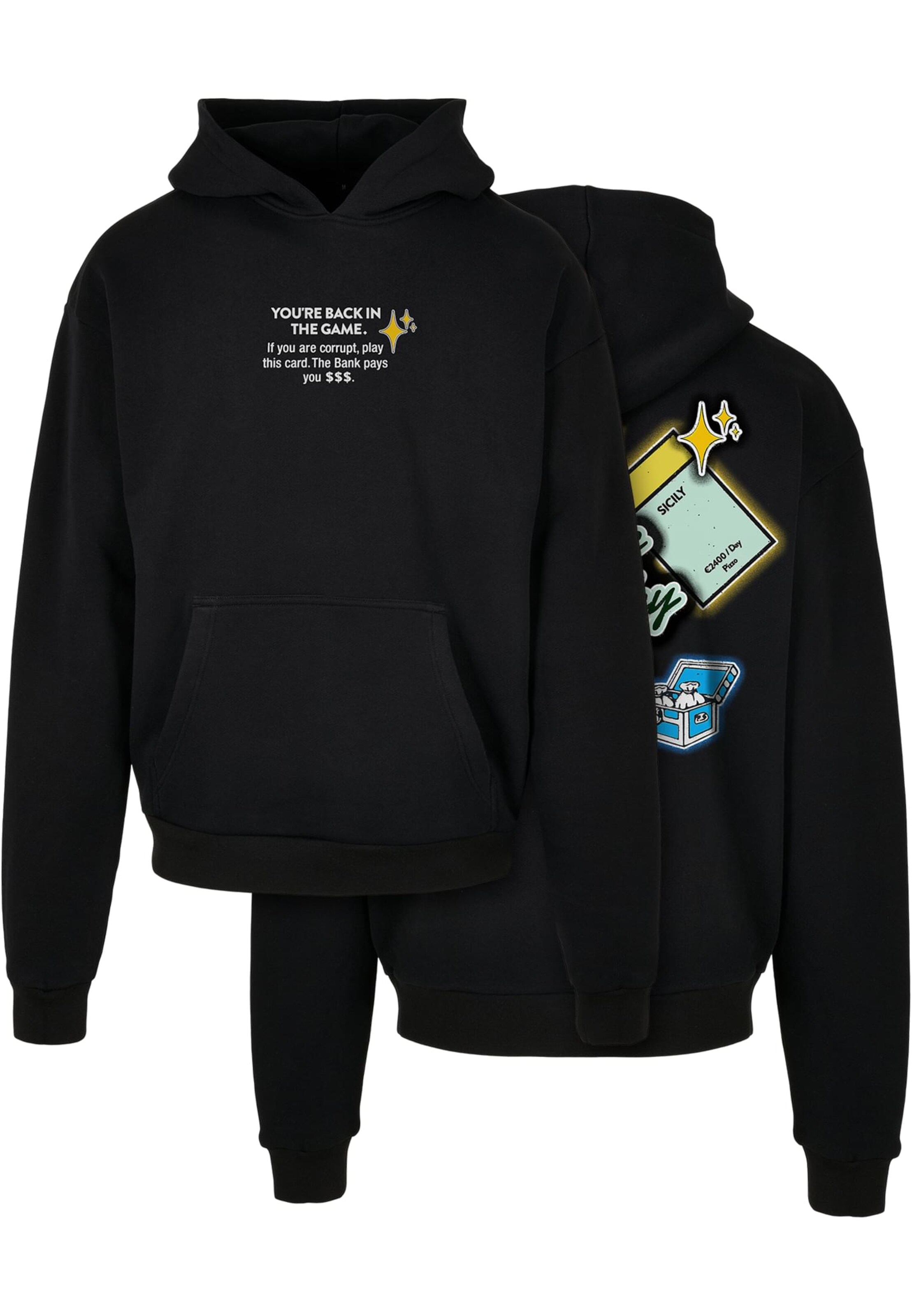 Mister Tee Sweatshirt 'Intepol' in Black