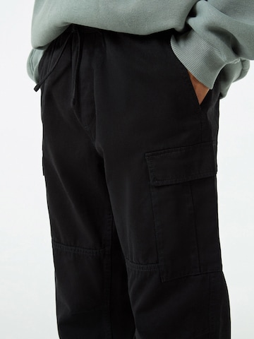Bershka Regular Trousers in Black