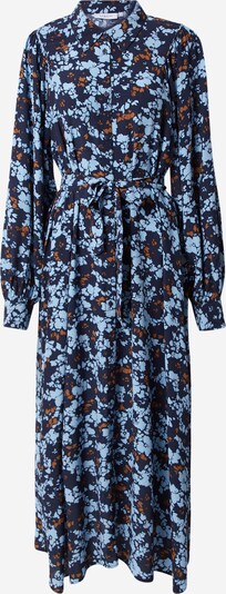 MSCH COPENHAGEN Košilové šaty 'Marcia' - námořnická modř / světlemodrá / hnědá, Produkt