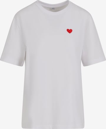 Mister Tee T-Shirt 'Heart Shape' in Weiß: Vorderseite